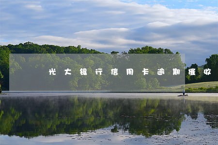 光大银行信用卡逾期催收说上门 光大银行信用卡逾期催收说上门