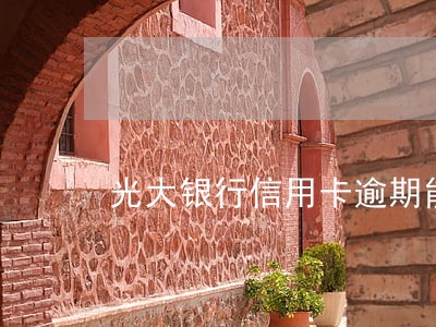 光大银行信用卡逾期能注销卡吗
