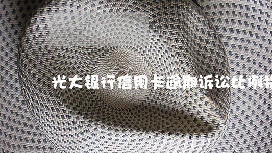 光大银行信用卡逾期诉讼比例指标