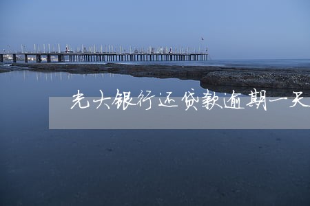 光大银行还贷款逾期一天怎么办 光大银行还贷款逾期一天怎么办