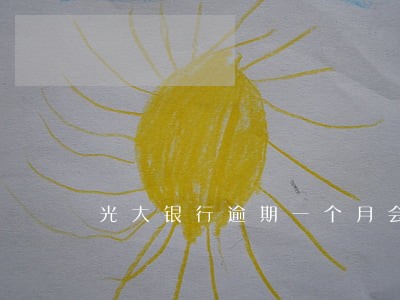 光大银行逾期一个月会不会上征信 光大银行逾期一个月会不会上征信