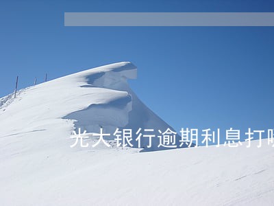 光大银行逾期利息打哪个电话协商 光大银行逾期利息打哪个电话协商