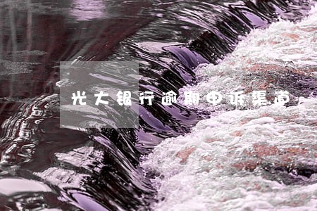 光大银行逾期申诉渠道