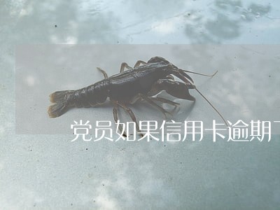 党员如果信用卡逾期了怎么办 党员如果信用卡逾期了怎么办