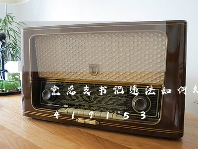 党总支书记违法如何处理/2023020419153 党总支书记违法如何处理/2023020419153