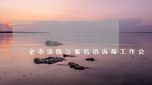 全市法院立案信访诉服工作会 全市法院立案信访诉服工作会