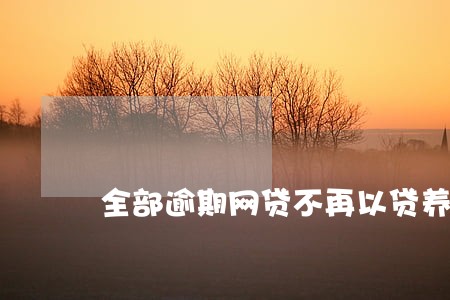 全部逾期网贷不再以贷养贷 全部逾期网贷不再以贷养贷