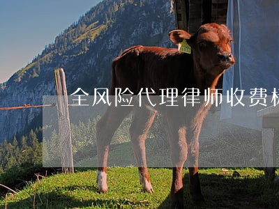 全风险代理律师收费标准 全风险代理律师收费标准