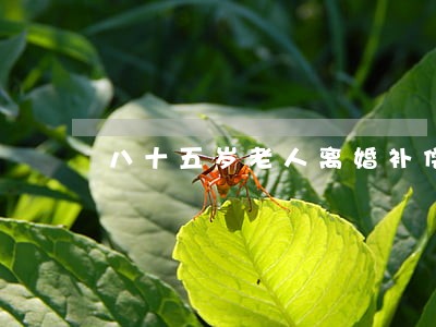 八十五岁老人离婚补偿