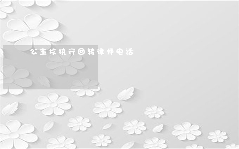 公主坟执行回转律师电话