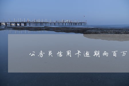 公务员信用卡逾期两百万