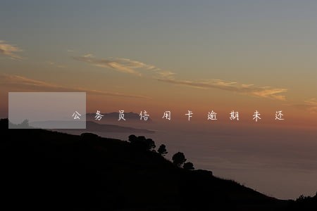 公务员信用卡逾期未还