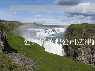公务员兼职公司法律顾问 公务员兼职公司法律顾问