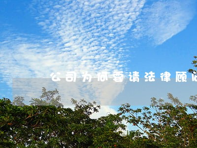 公司为何要请法律顾问 公司为何要请法律顾问