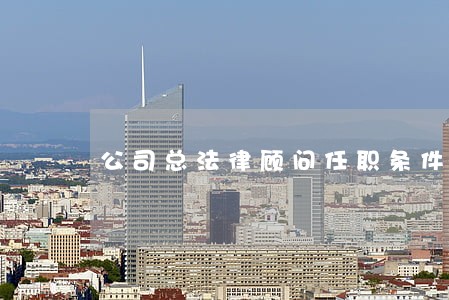 公司总法律顾问任职条件 公司总法律顾问任职条件