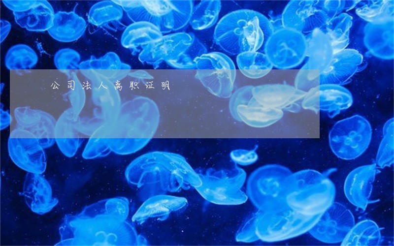 公司法人离职证明 公司法人离职证明