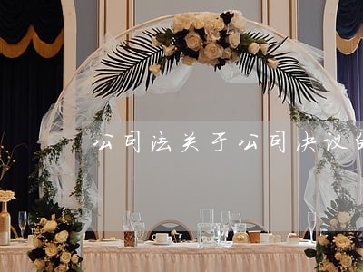 公司法关于公司决议的条文 公司法关于公司决议的条文