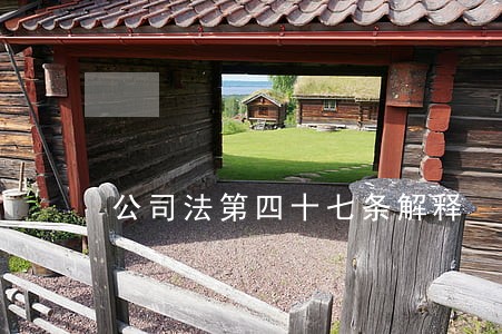 公司法第四十七条解释