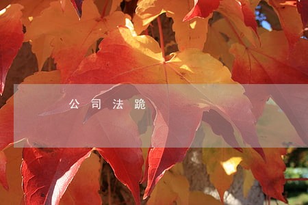公司法跪 公司法跪