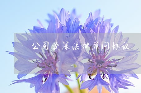 公司资深法律顾问协议 公司资深法律顾问协议