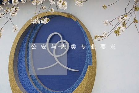 公安与大类专业要求