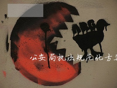 公安局执法规范化方案 公安局执法规范化方案