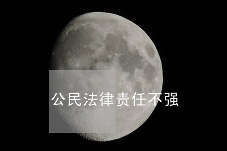 公民法律责任不强
