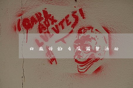 公益诉讼专项监督活动 公益诉讼专项监督活动
