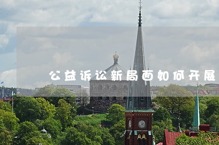 公益诉讼新局面如何开展