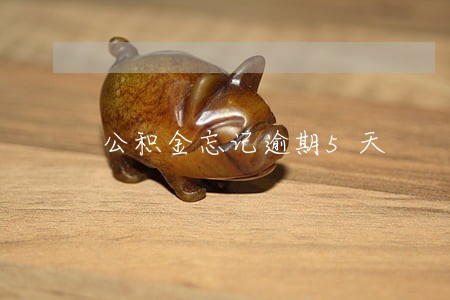 公积金忘记逾期5天 公积金忘记逾期5天
