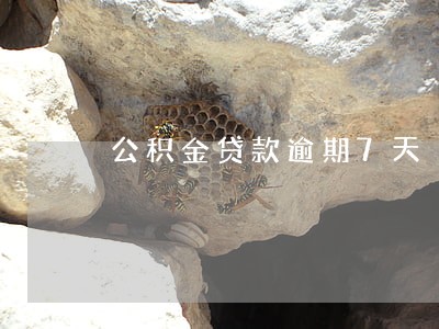 公积金贷款逾期7天 公积金贷款逾期7天