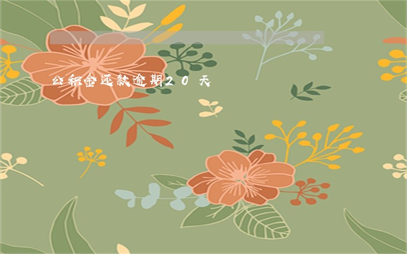 公积金还款逾期20天 公积金还款逾期20天