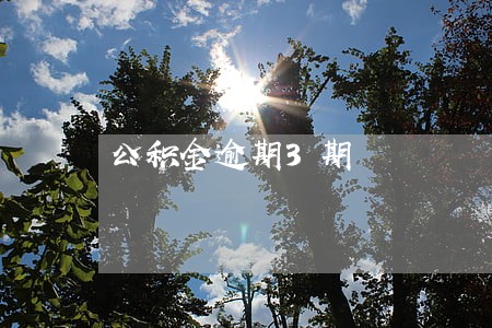 公积金逾期3期 公积金逾期3期