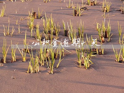 公积金逾期4天 公积金逾期4天