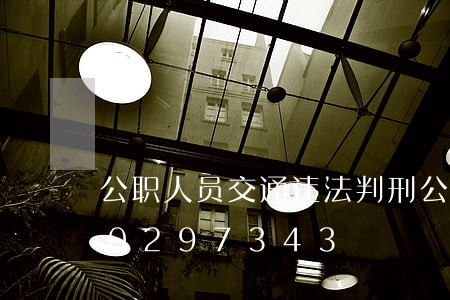 公职人员交通违法判刑公职/2023020297343 公职人员交通违法判刑公职/2023020297343
