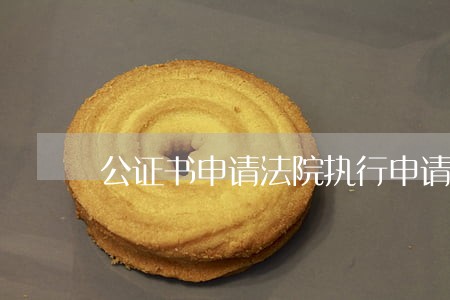 公证书申请法院执行申请书 公证书申请法院执行申请书