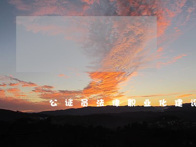 公证员法律职业化建设问题的研究 公证员法律职业化建设问题的研究