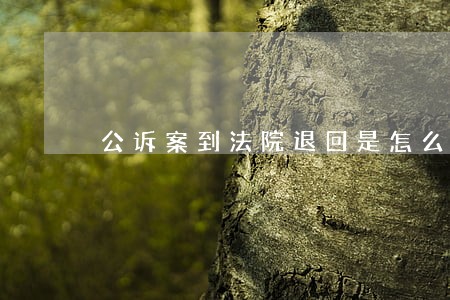 公诉案到法院退回是怎么回事