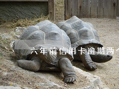 六年前信用卡逾期两个月 六年前信用卡逾期两个月