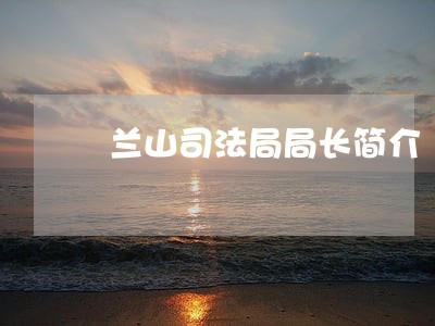 兰山司法局局长简介 兰山司法局局长简介