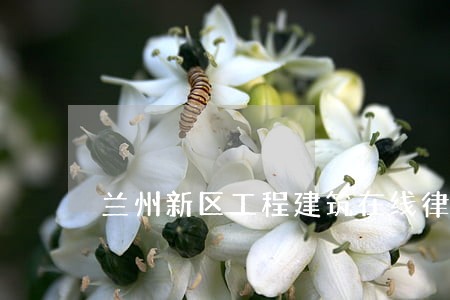 兰州新区工程建筑在线律师 兰州新区工程建筑在线律师