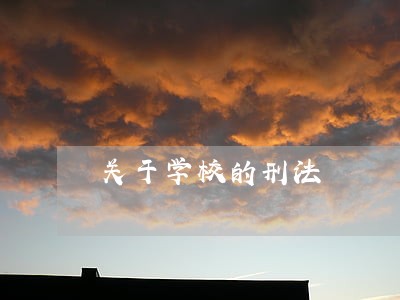 关于学校的刑法
