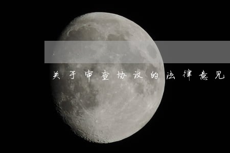 关于审查协议的法律意见书