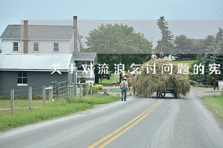 关于对流浪乞讨问题的宪法学分析 关于对流浪乞讨问题的宪法学分析