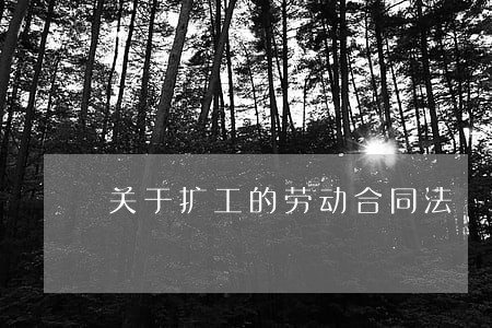 关于扩工的劳动合同法 关于扩工的劳动合同法