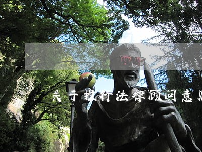 关于推行法律顾问意见