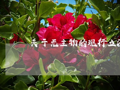 关于无主物的现行立法规定 关于无主物的现行立法规定
