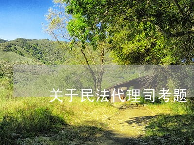 关于民法代理司考题