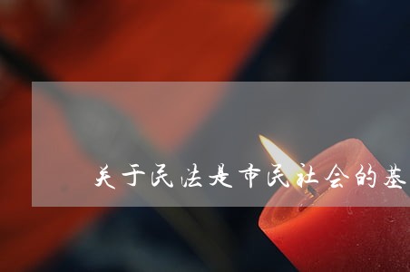 关于民法是市民社会的基本法范文 关于民法是市民社会的基本法范文