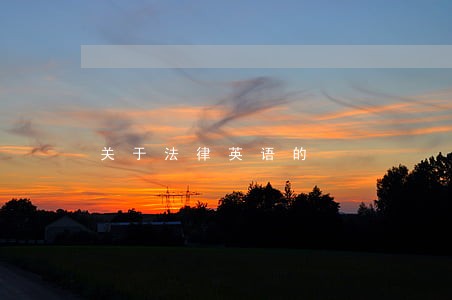 关于法律英语的 关于法律英语的